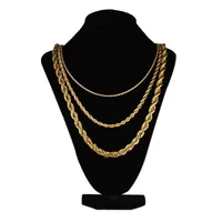 

Miss Jewelry Supply Diamond Clasp 18K Italian Gold Rope Chain Necklace New Gold Rope Chain Design for Men