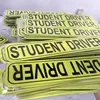custom student driver magnetic signs,new driver car sticker magnets,reflective decals safety cautions warning magnets signs