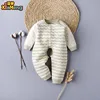winter print romper 100% organic cotton long sleeve gots certified organic baby clothes