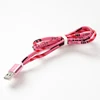 Cheap price printing pu leather charging cable,type c cable mobile charger high quality