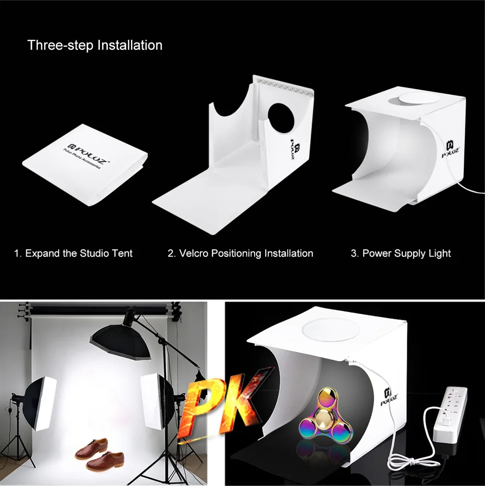 Portable Folding Lightbox Photography Studio Softbox LED Light Soft Box for iPhone Samsang HTC DSLR Camera Photo Background.jpg