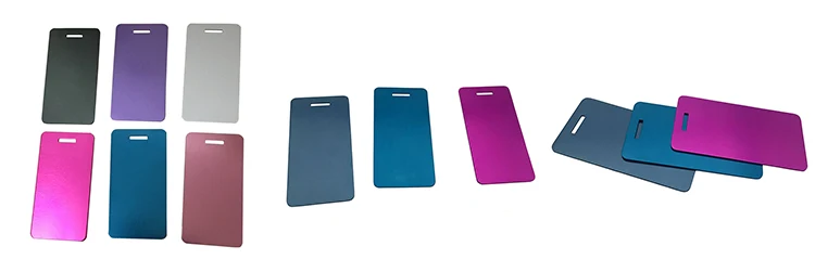 Aluminum anodizing luggage tags