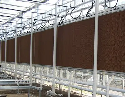 
pad - fan evaporative system for greenhouse cooling 