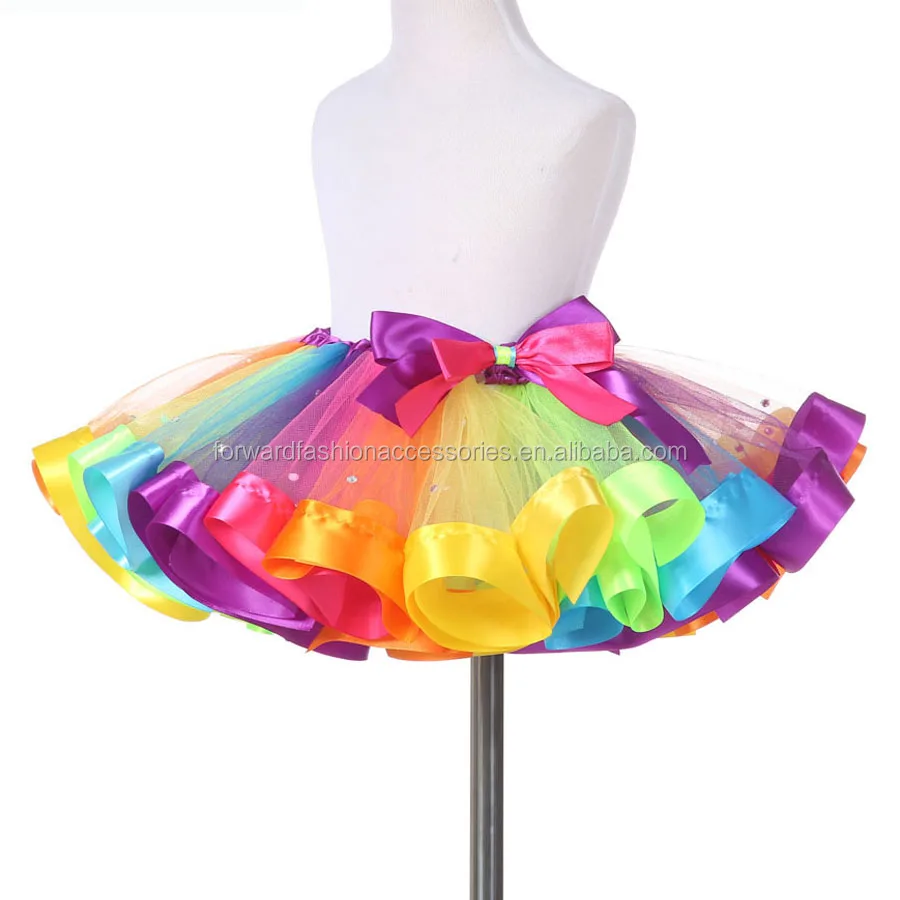 

Cheap Wholesale Colorful Voile Girls Dance Ballet Short Skirt