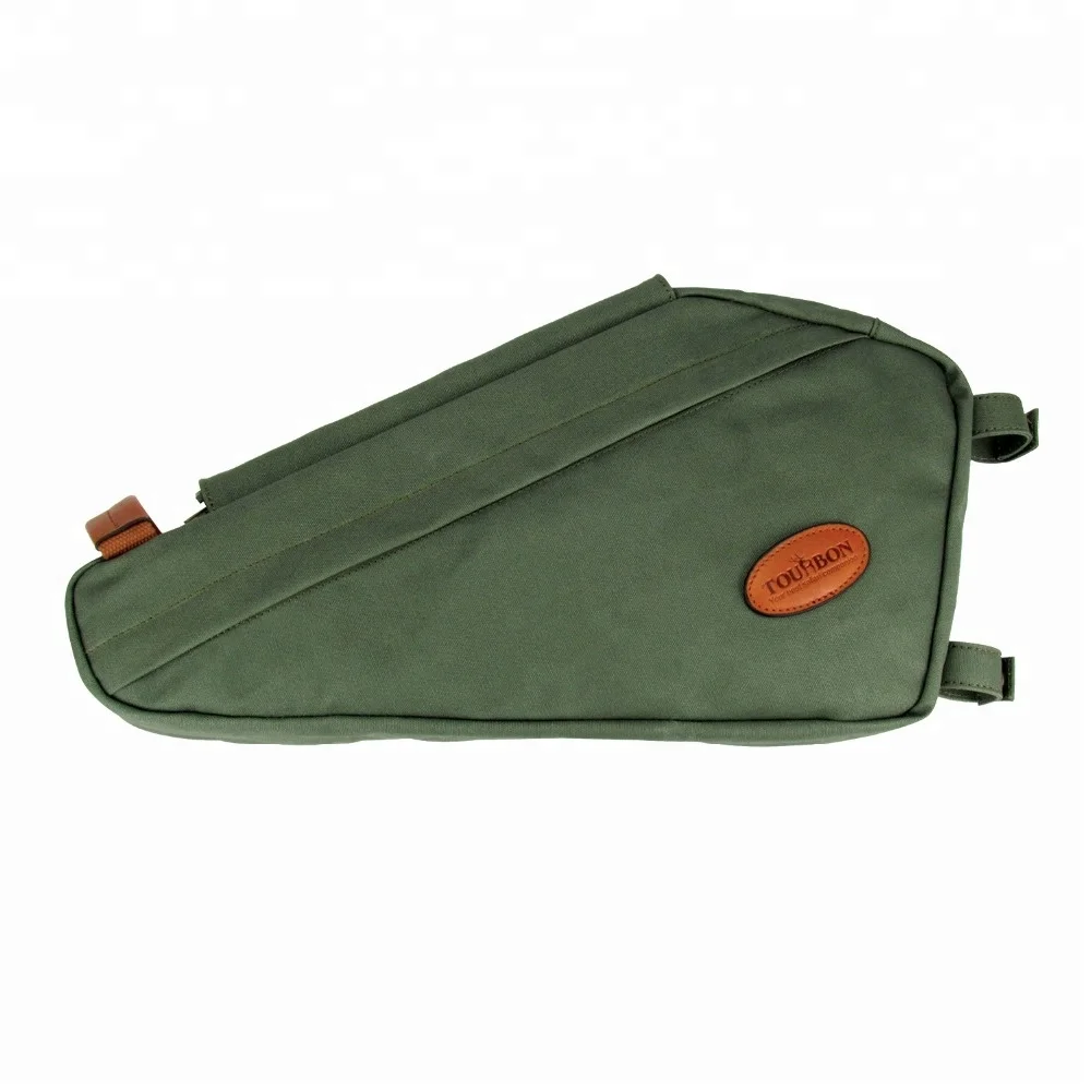 

TOURBON bicycle backpack bike front tube triangle frame bag, Army green, customized color is available for bulk oem order