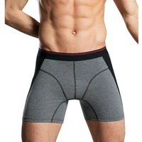 

OEM design long leg sport underwear classic cotton boxer shorts for men