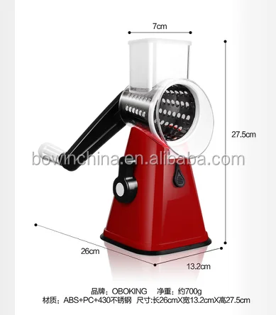 

vegetable Slicer rotary drum grater, Fast Fruit Cutter Cheese grater Manual Hand Speedy Safe Vegetables Chopper
