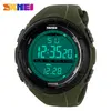 SKMEI 1025 Men Digital Watches Outdoor 3D Pedometer LED 50M Waterproof Diving Men Wristwatch Relogio