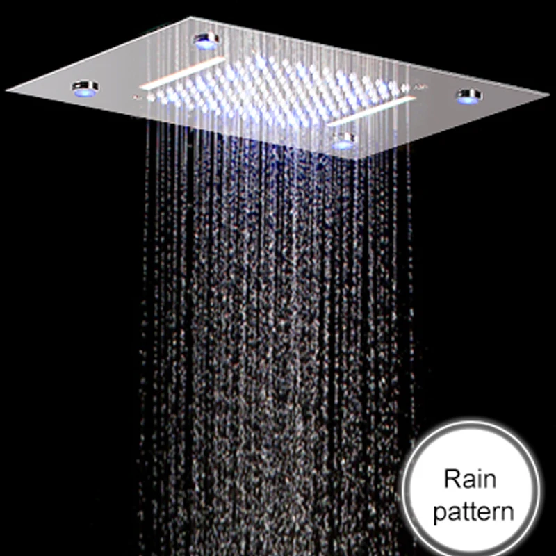 Big Rain Shower Head Shower Panel Dual 360*500mm Recessed Rain And
