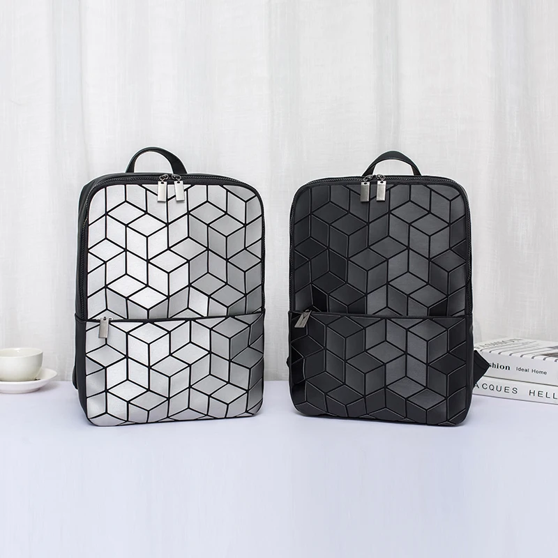 Bula For Student Fashion Women Matte Geometric Backpack Traveling ...