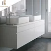 italian special texture wood grain floating bathroom vanity