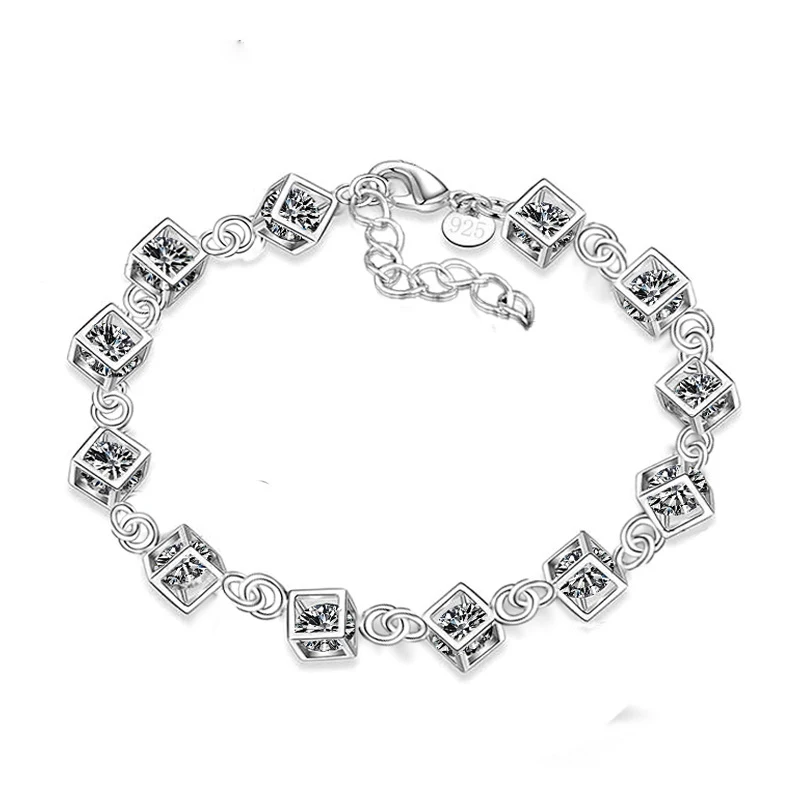 

New products Fashion jewellery Zircon accessories women silver Bracelet