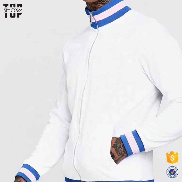 White Sport Fashion Velour Men Tracksuit With Contrast Tracksuit Buy
