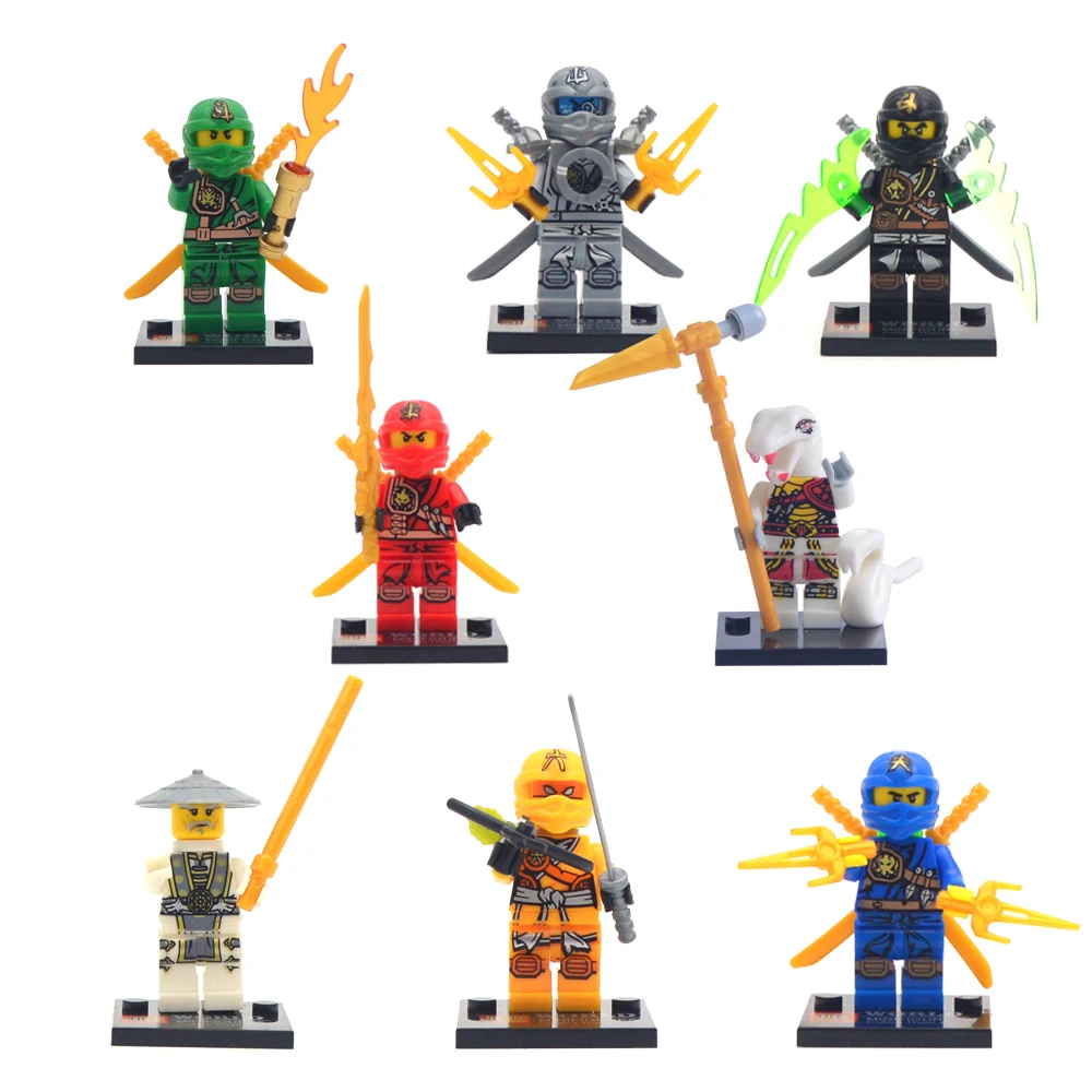 8pcs lot Naruto Ninja ninjiaed Kid Baby Toy Mini Figure Building Blocks Sets Model Toys Minifigures