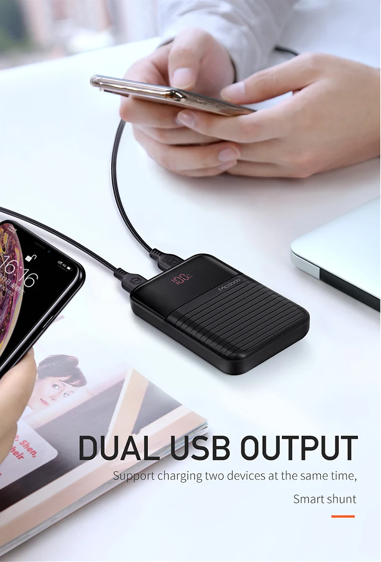 2019 Mcdodo Latest Mini Size 10000mAh Power Bank with Digital Display