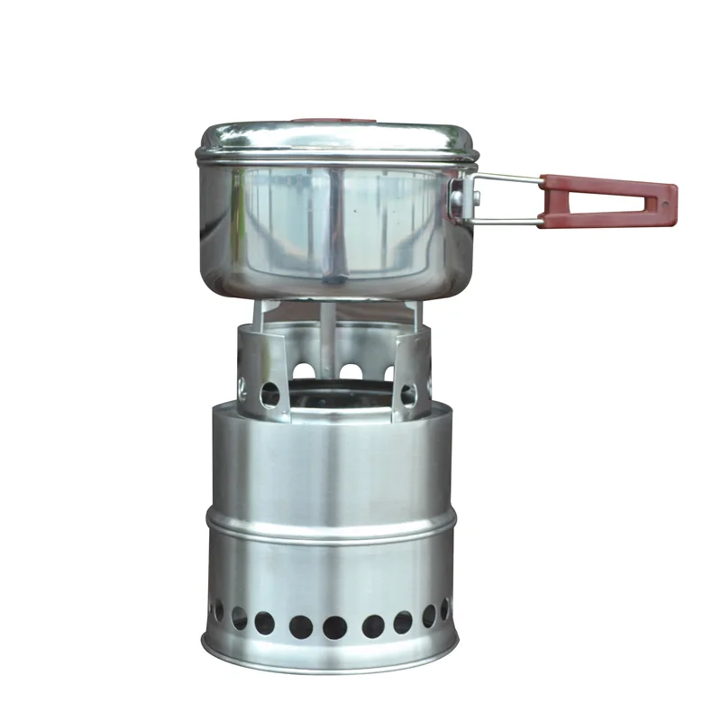 

High quality portable folding stainless steel wood gas stove for outdoor camping