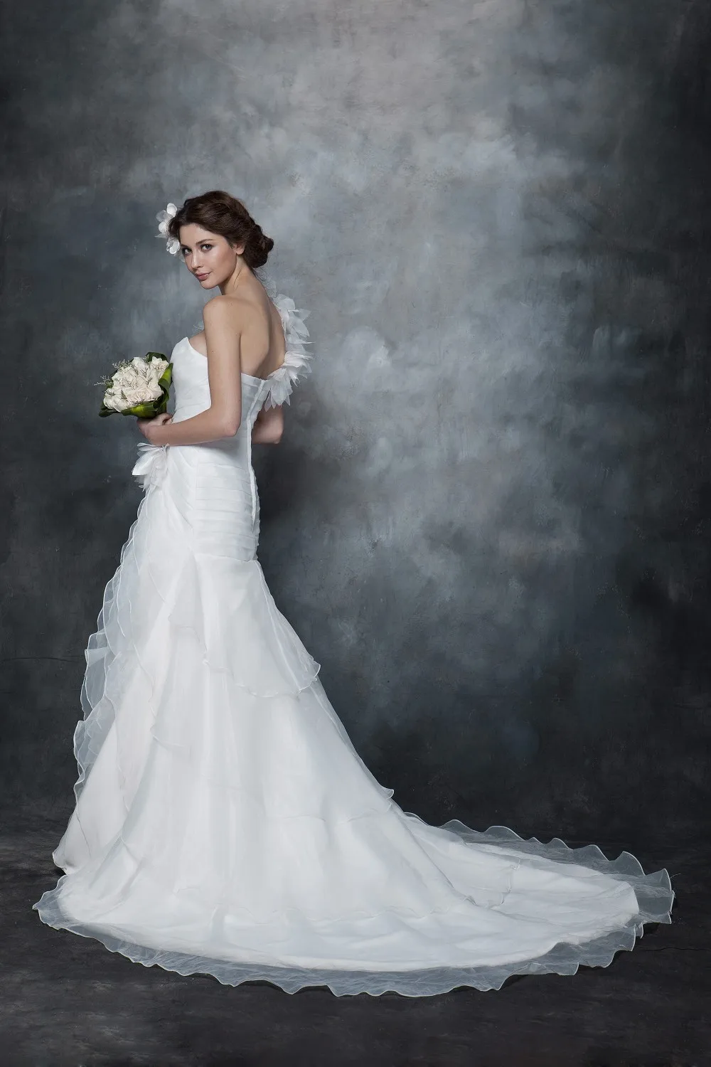 Hot Sale A Line Strapless Chiffon Beach Wedding Dress Gr190 Buy