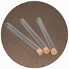 Flat mouth round bottom glass test tube with cork