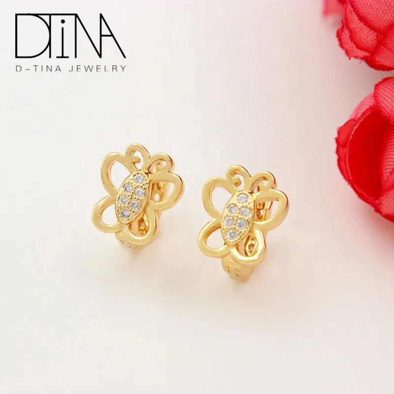 

DTINA 2019 Cartoon Bee Christmas Crystal Stone Earrings for Women and Girls, Golden