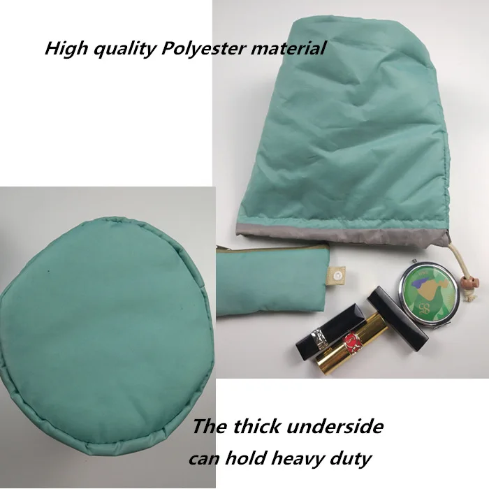 Bulk Durable satin personalized beautiful High quality leather promotional cheap price canvas polyester travel cosmetic bag