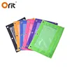 Promotional Eco-friendly office stationery 3-ring binder zippered pencil pouch for 3 rings binder pencil case