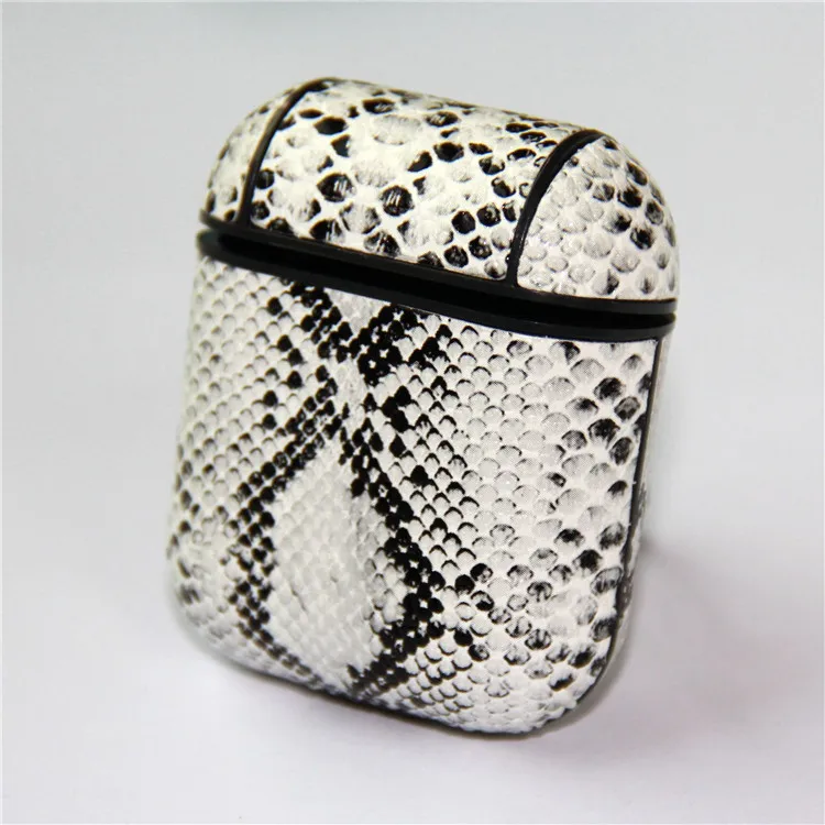 

Super snake skin pattern leather earphone shell For Airpods