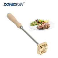 

ZONESUN Custom BBQ Branding Iron for food wood leather branding Metal Logo Letters Mould professional manufacturer