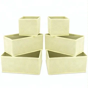 Foldable Drawer Organizer Cube Cloth Storage Box Closet Underwear