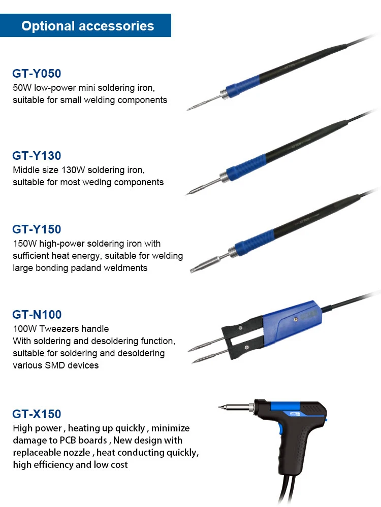 Atten Vacuum Pump Desolder Gun Soldering Iron Tweezer 150w Desoldering