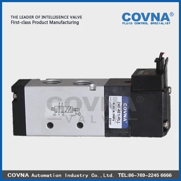 HK4V210-08 series 5/2 way DC12v single head double position air solenoid valve