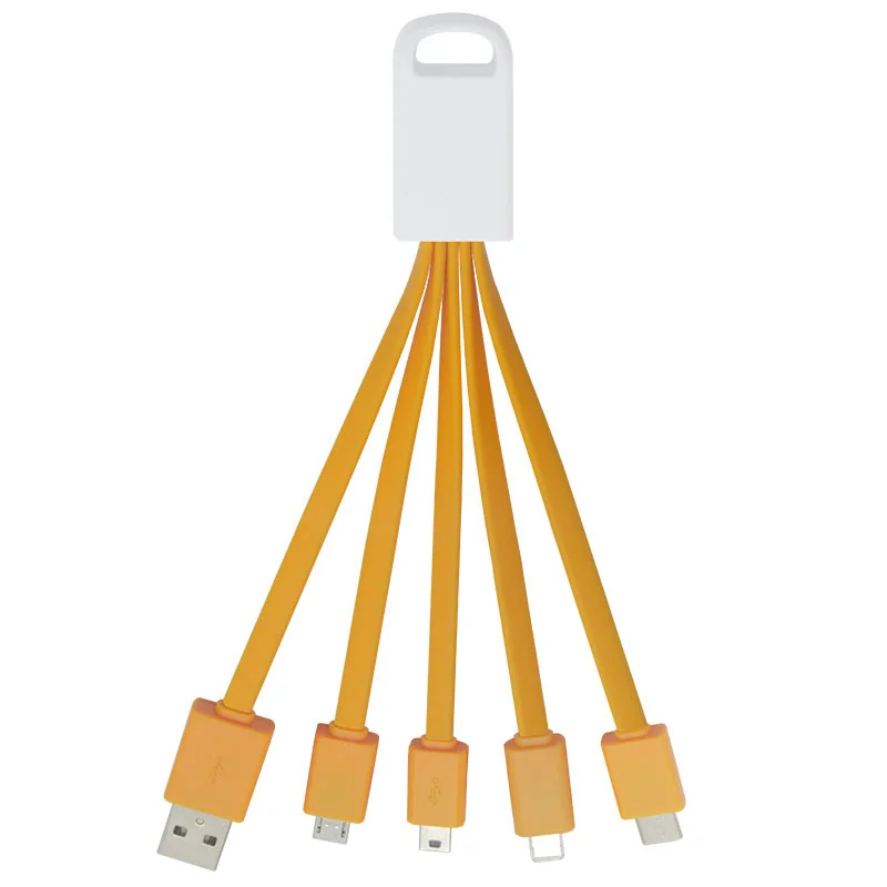 

Basic model white one to three tow line 4 head multi-Usb charging line, White;black;red;blue;yellow etc.