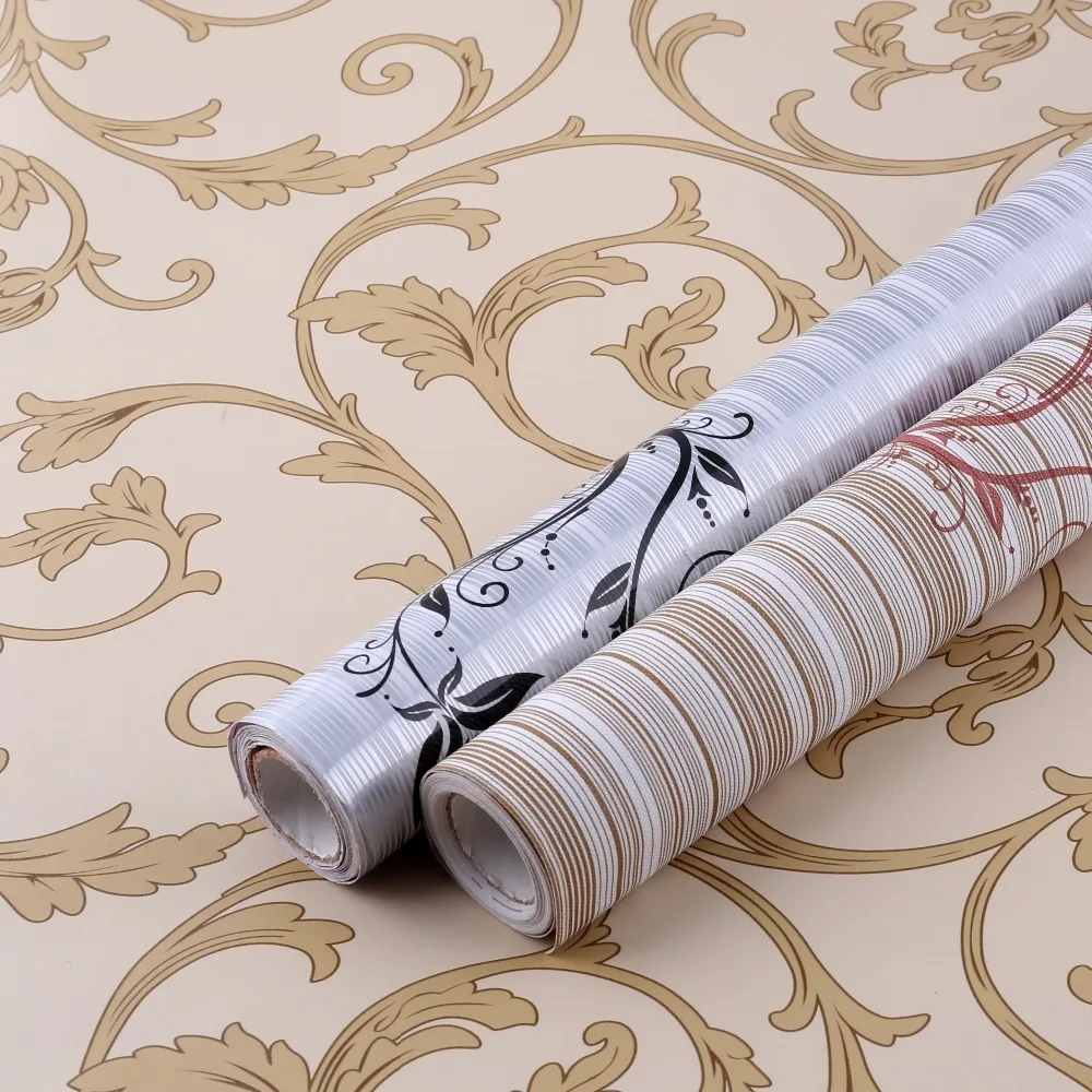 
Hot sales popular design embossed PVC self adhesive 3D printed stick wallpaper with strong glue for wall office home 