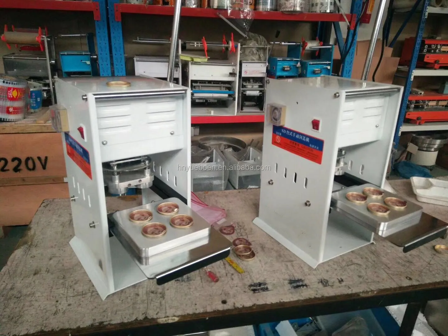 Piece Film Paper Aluminum Foil Lid Heat Sealer Sealing Machine For Pet