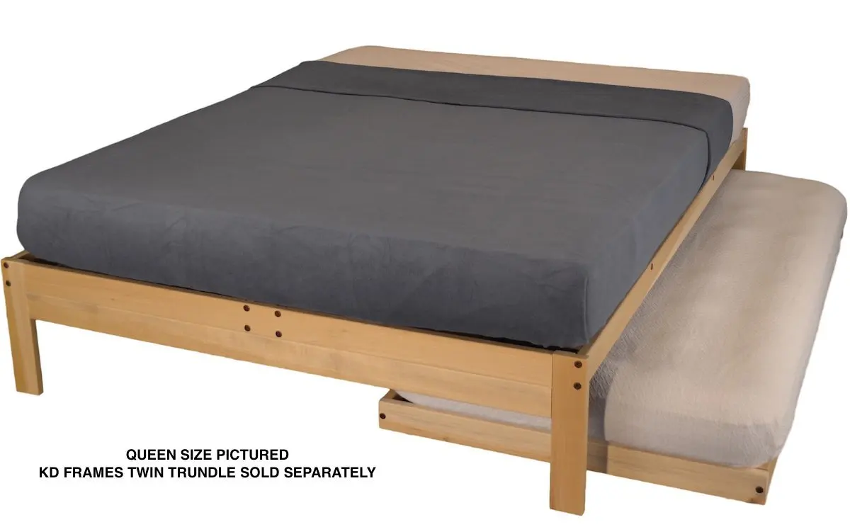 Wooden Kd Frames Platform Bed With Rolling Drawer Or Trundle Bed Buy