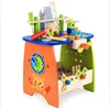 Wholesale hot sale children early education multi-function wooden table toy contains of assemble blocks toy