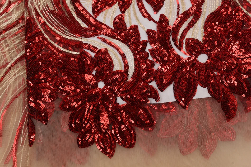 African Embroidery Tulle lace Design French Mesh Lace Fabric For wedding lace with sequins XZ2651B