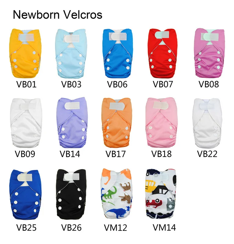 Alva baby couche lavable taille unique nouveauné bébé à Velcro avec un