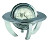 High-classed office business wholesale desktop metal silver table clock