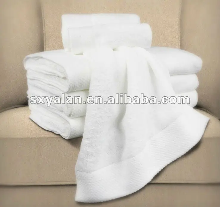 100 Cotton 5 Star Hotel Towel,16s Hotel Towel Set,White Color Hotel