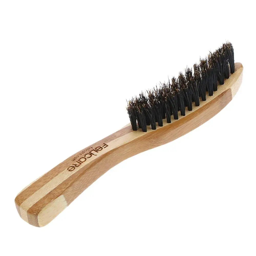 

long handle double color boar hair bristel beard brush, Bamboo color