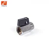 16107 lead free copper cSA cUPC black handle forged Polished chrome plated brass mini ball valve