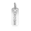 PandaHall 316 Stainless Steel Pendants Rectangle with Word Dream Color Stainless Steel 17x7x1mm Hole 5mm