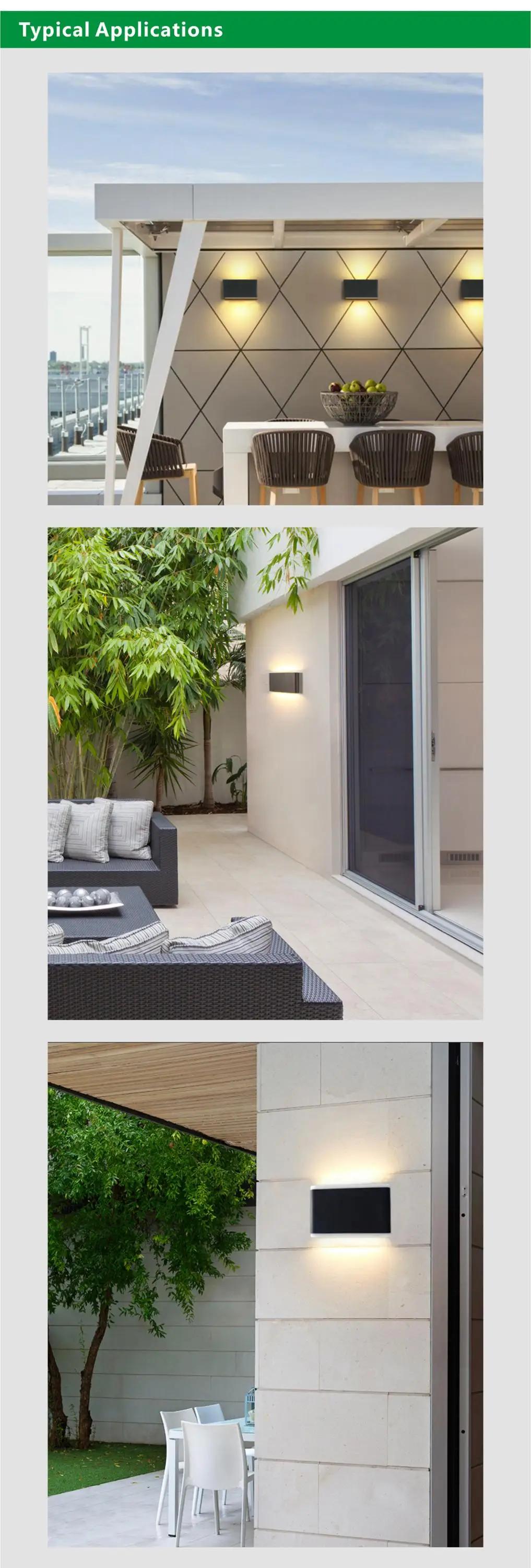SH-802-YKL Aluminum Acrylic Simple Modern Decoration Outdoor Indoor2x5w LED Wall Lighting