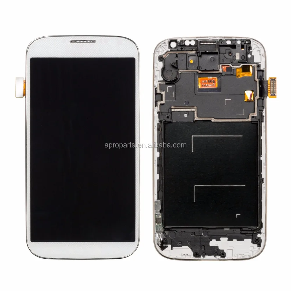 

For Samsung S4 LCD Display with Frame Touch Screen Digitizer Full Assembly Best Price High Quality Free DHL Shipping, Dark blue or white