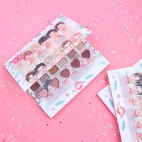 

Korea EXO Eye Makeup Nudes Palette Glitter Powder Eye Shadow With Brush Set Stamp 26 Colors Matte Eyeshadow