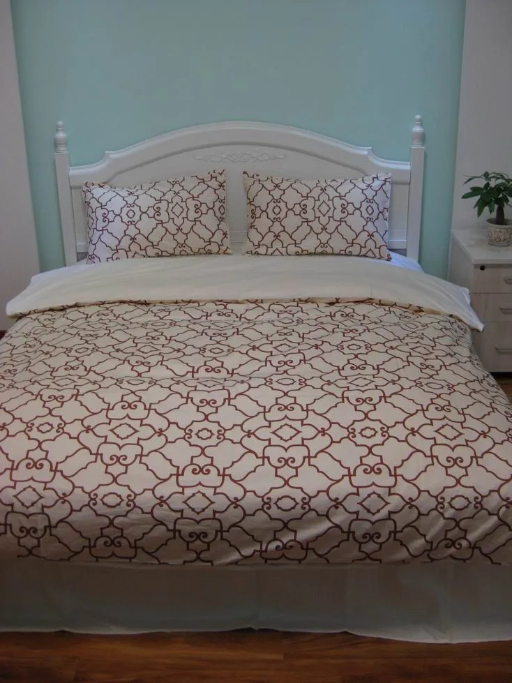 Egyptian Cotton Reactive Printing Floral Printed Quilt Cover Set Buy