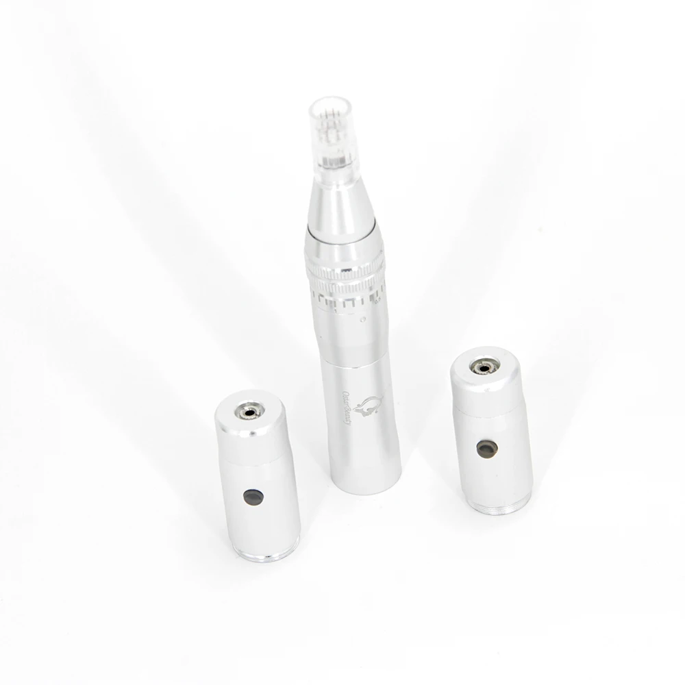 

Rechargeable stainless steel dermapen with 2pcs lithium batteries