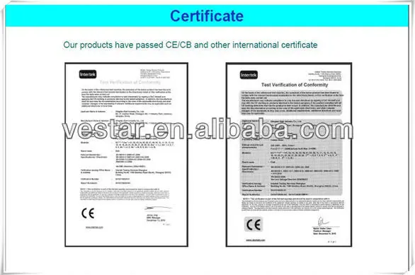 our cerficate