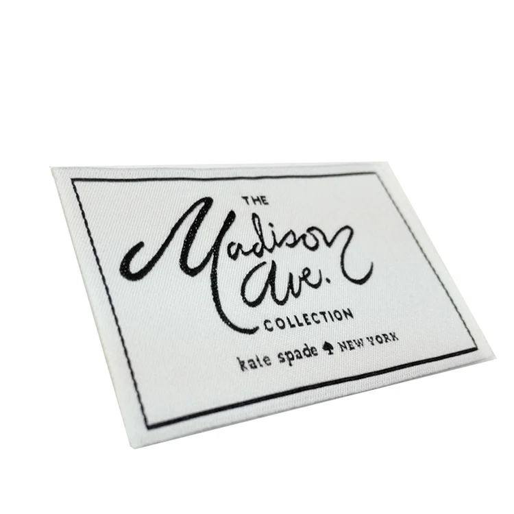 

Custom Brand Garment Accessories Satin Polyester Garment Woven label Neck Main Labels, Follow pantone color chat