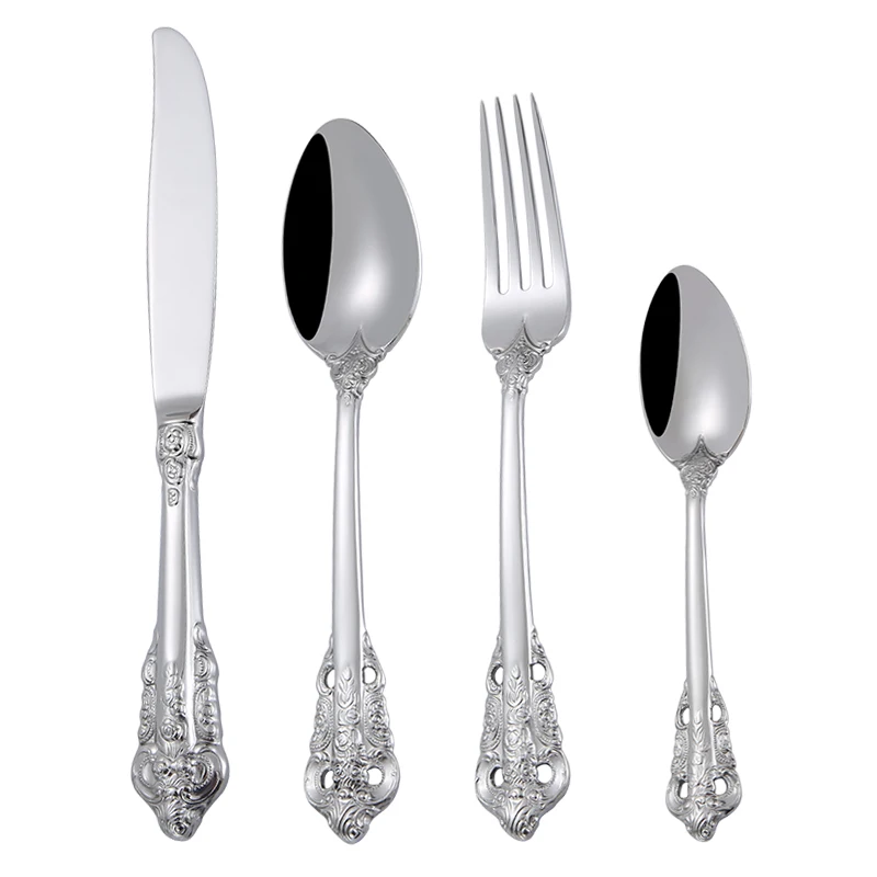 

Court Style Stainless Steel Western Tableware 304 Stainless Steel Western Tableware, Silver,etc...